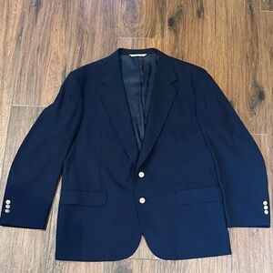 Stafford Dark Navy Wool Men's Blazer